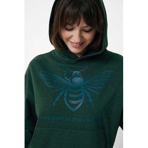 verde bosque IQONIQ Yoho Sudadera Capucha Relax Fit Algodón Reciclado