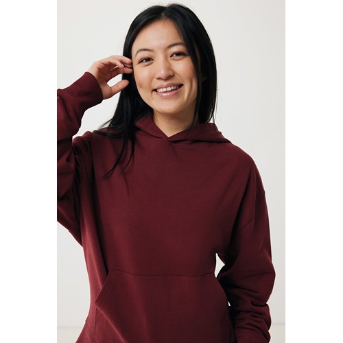 burdeos IQONIQ Yoho Sudadera Capucha Relax Fit Algodón Reciclado