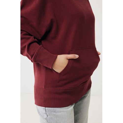 burdeos IQONIQ Yoho Sudadera Capucha Relax Fit Algodón Reciclado