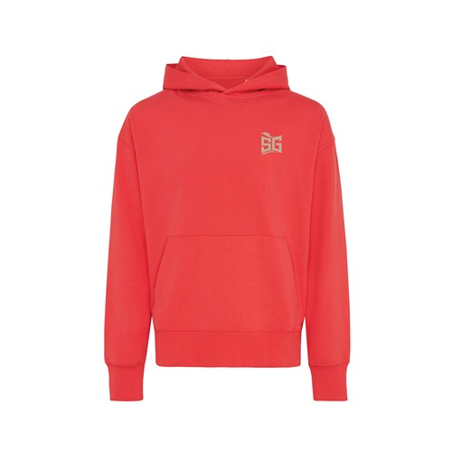 rojo claro IQONIQ Yoho Sudadera Capucha Relax Fit Algodón Reciclado