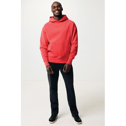 rojo claro IQONIQ Yoho Sudadera Capucha Relax Fit Algodón Reciclado