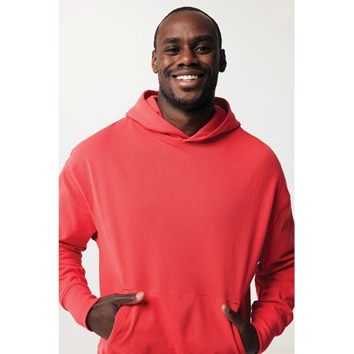 rojo claro IQONIQ Yoho Sudadera Capucha Relax Fit Algodón Reciclado