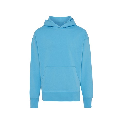 azul claro IQONIQ Yoho Sudadera Capucha Relax Fit Algodón Reciclado