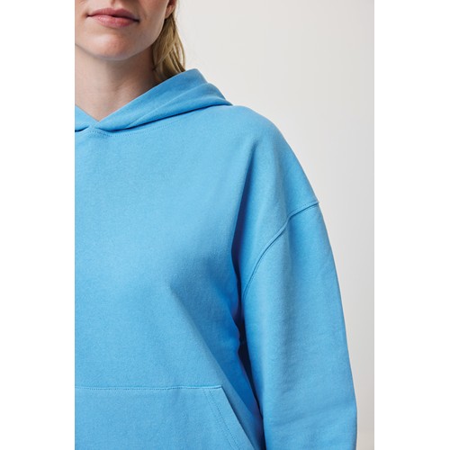 azul claro IQONIQ Yoho Sudadera Capucha Relax Fit Algodón Reciclado