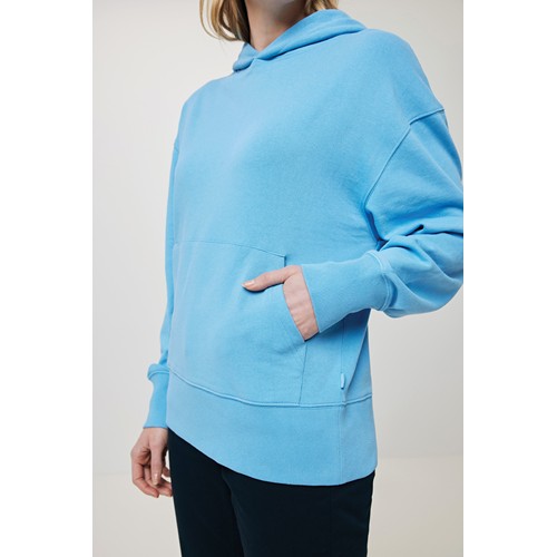 azul claro IQONIQ Yoho Sudadera Capucha Relax Fit Algodón Reciclado