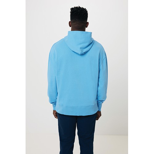 azul claro IQONIQ Yoho Sudadera Capucha Relax Fit Algodón Reciclado