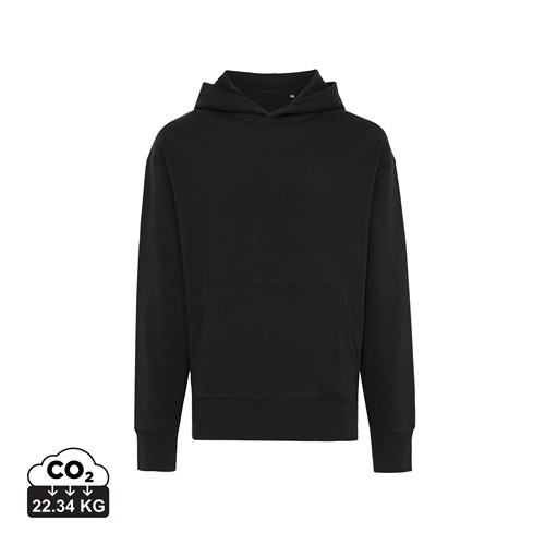 black IQONIQ Yoho Sudadera Capucha Relax Fit Algodón Reciclado