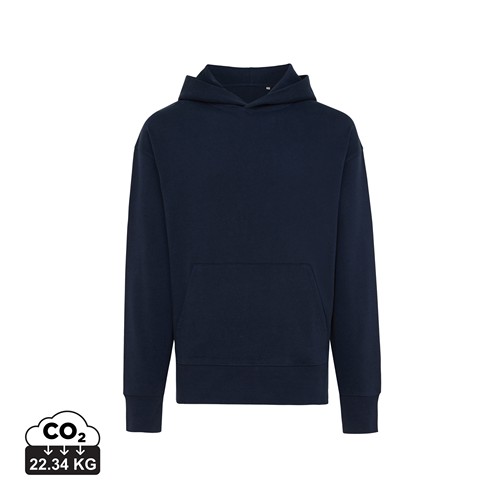 azul marino IQONIQ Yoho Sudadera Capucha Relax Fit Algodón Reciclado