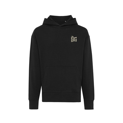 black IQONIQ Yoho Sudadera Capucha Relax Fit Algodón Reciclado