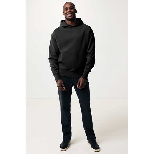 black IQONIQ Yoho Sudadera Capucha Relax Fit Algodón Reciclado