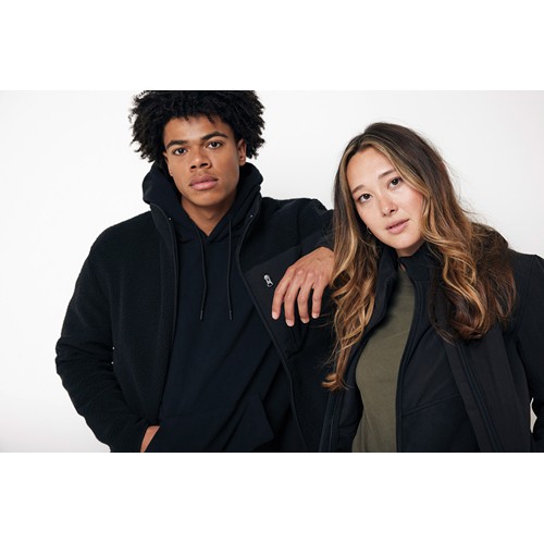 black IQONIQ Yoho Sudadera Capucha Relax Fit Algodón Reciclado
