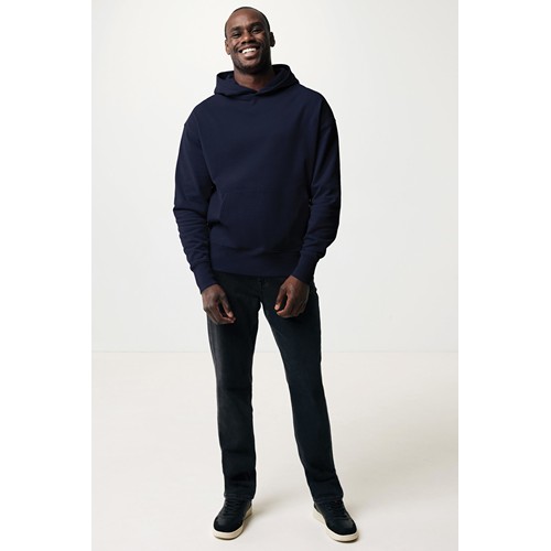 azul marino IQONIQ Yoho Sudadera Capucha Relax Fit Algodón Reciclado