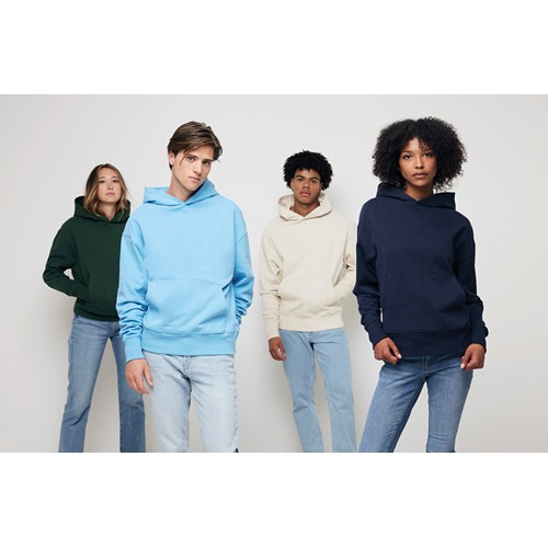 azul marino IQONIQ Yoho Sudadera Capucha Relax Fit Algodón Reciclado