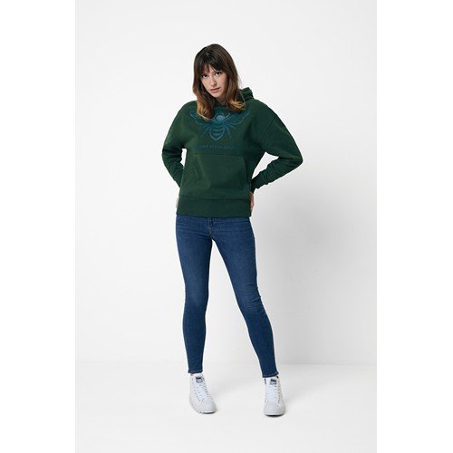 verde bosque IQONIQ Yoho Sudadera Capucha Relax Fit Algodón Reciclado