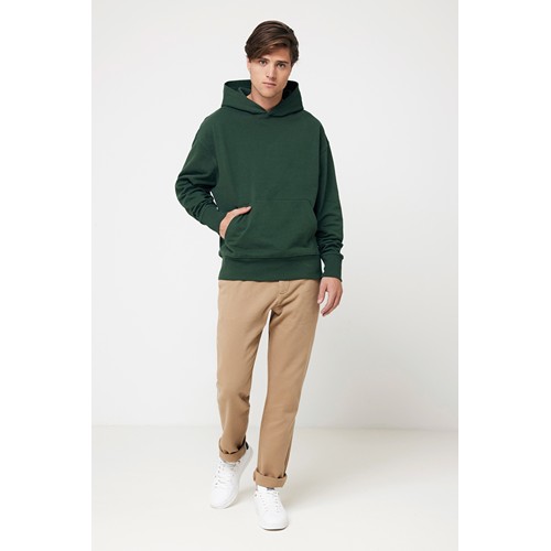 verde bosque IQONIQ Yoho Sudadera Capucha Relax Fit Algodón Reciclado