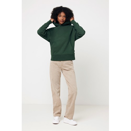 verde bosque IQONIQ Yoho Sudadera Capucha Relax Fit Algodón Reciclado