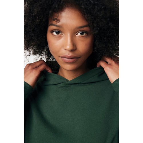 verde bosque IQONIQ Yoho Sudadera Capucha Relax Fit Algodón Reciclado