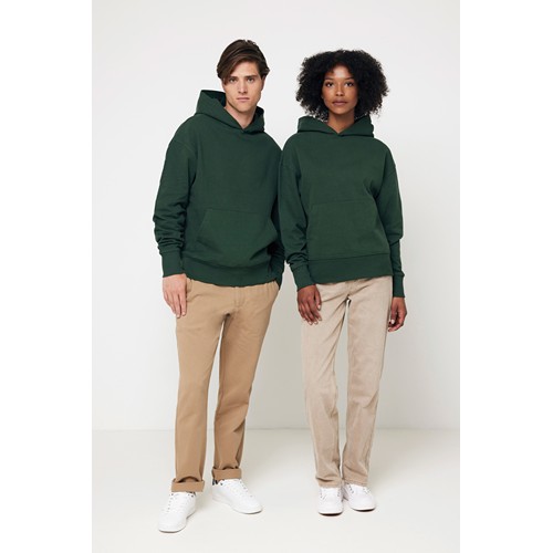 verde bosque IQONIQ Yoho Sudadera Capucha Relax Fit Algodón Reciclado