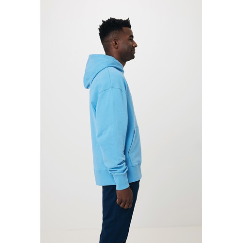 azul claro IQONIQ Yoho Sudadera Capucha Relax Fit Algodón Reciclado