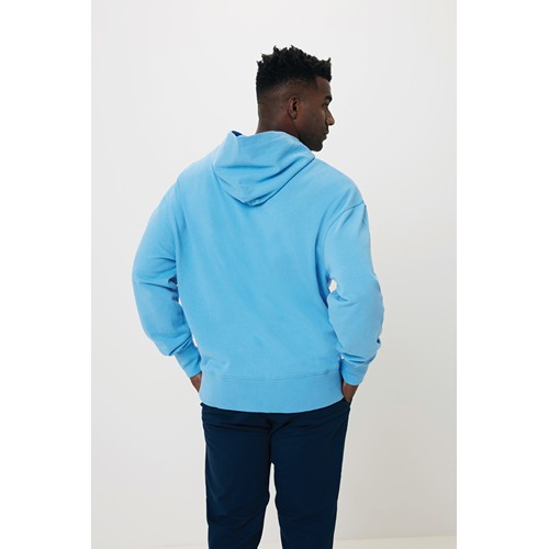 azul claro IQONIQ Yoho Sudadera Capucha Relax Fit Algodón Reciclado