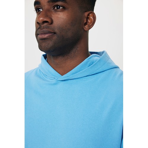 azul claro IQONIQ Yoho Sudadera Capucha Relax Fit Algodón Reciclado