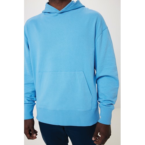 azul claro IQONIQ Yoho Sudadera Capucha Relax Fit Algodón Reciclado