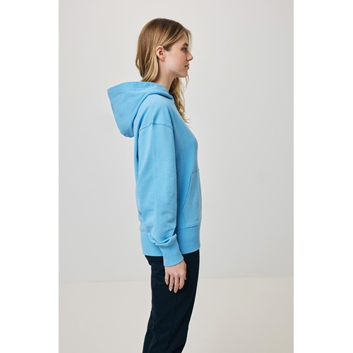 azul claro IQONIQ Yoho Sudadera Capucha Relax Fit Algodón Reciclado