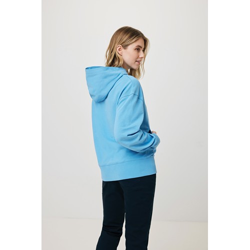 azul claro IQONIQ Yoho Sudadera Capucha Relax Fit Algodón Reciclado