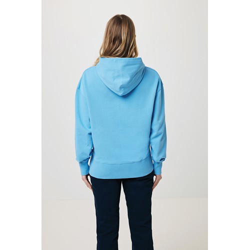 azul claro IQONIQ Yoho Sudadera Capucha Relax Fit Algodón Reciclado