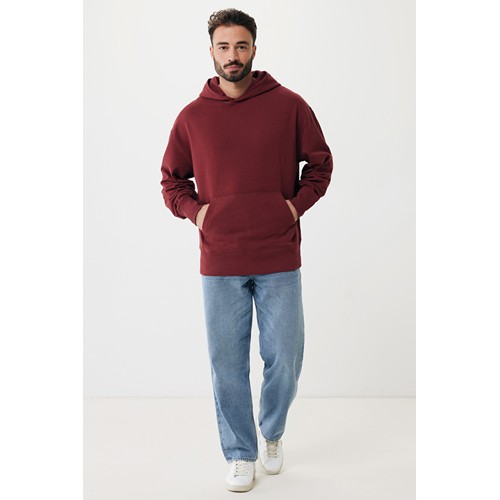 burdeos IQONIQ Yoho Sudadera Capucha Relax Fit Algodón Reciclado