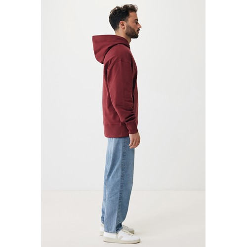 burdeos IQONIQ Yoho Sudadera Capucha Relax Fit Algodón Reciclado