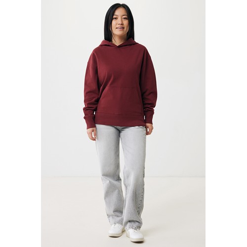 burdeos IQONIQ Yoho Sudadera Capucha Relax Fit Algodón Reciclado