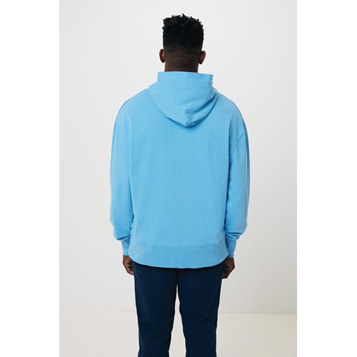 azul claro IQONIQ Yoho Sudadera Capucha Relax Fit Algodón Reciclado