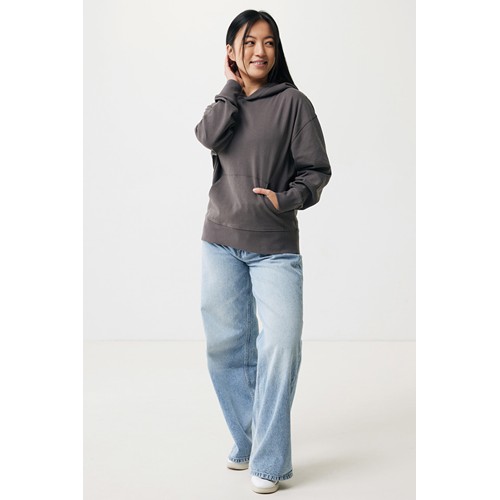 antracita IQONIQ Yoho Sudadera Capucha Relax Fit Algodón Reciclado