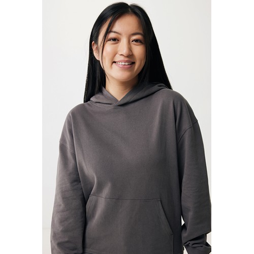 antracita IQONIQ Yoho Sudadera Capucha Relax Fit Algodón Reciclado