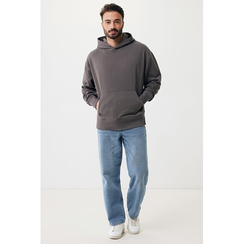 antracita IQONIQ Yoho Sudadera Capucha Relax Fit Algodón Reciclado