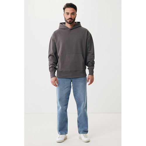 antracita IQONIQ Yoho Sudadera Capucha Relax Fit Algodón Reciclado