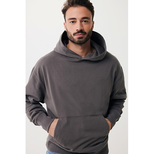 antracita IQONIQ Yoho Sudadera Capucha Relax Fit Algodón Reciclado