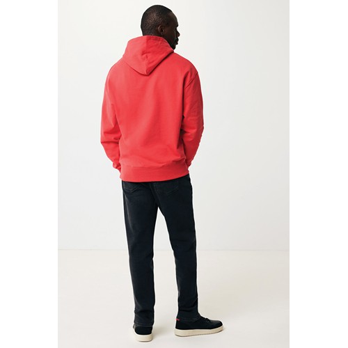 rojo claro IQONIQ Yoho Sudadera Capucha Relax Fit Algodón Reciclado