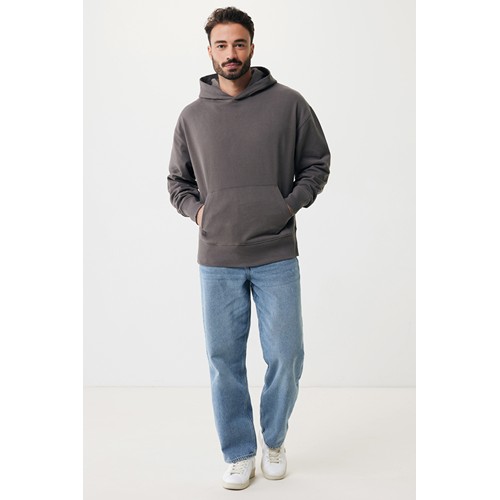 antracita IQONIQ Yoho Sudadera Capucha Relax Fit Algodón Reciclado