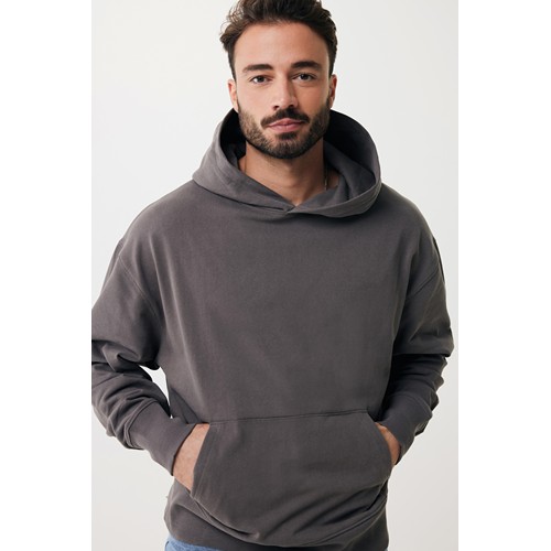 antracita IQONIQ Yoho Sudadera Capucha Relax Fit Algodón Reciclado