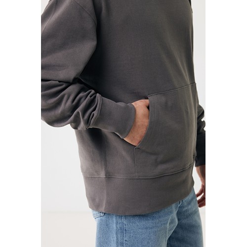 antracita IQONIQ Yoho Sudadera Capucha Relax Fit Algodón Reciclado