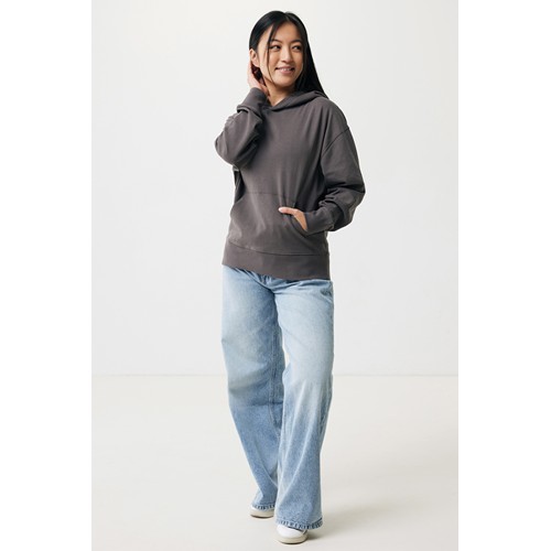 antracita IQONIQ Yoho Sudadera Capucha Relax Fit Algodón Reciclado