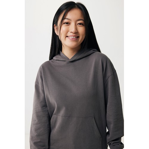 antracita IQONIQ Yoho Sudadera Capucha Relax Fit Algodón Reciclado