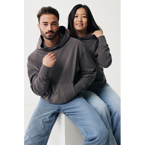 antracita IQONIQ Yoho Sudadera Capucha Relax Fit Algodón Reciclado