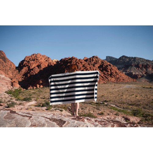 azul marino Toalla de playa Ukiyo Aware™ Yukari XL 100x180cm