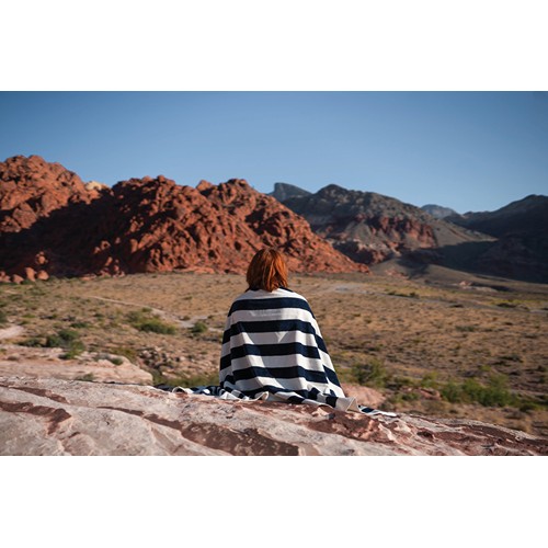 azul marino Toalla de playa Ukiyo Aware™ Yukari XL 100x180cm