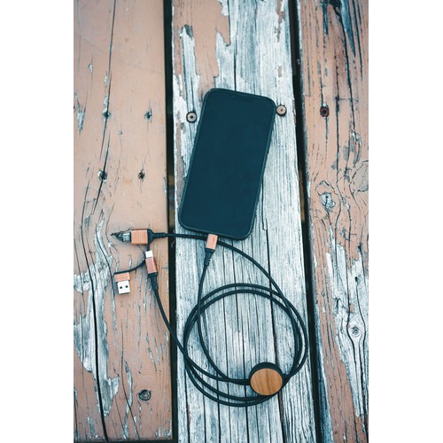 black Cable Ohio 6 en 1 de plástico reciclado certificado RCS