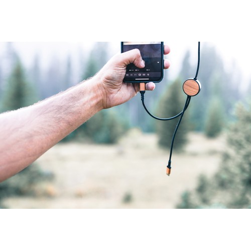 black Cable Ohio 6 en 1 de plástico reciclado certificado RCS