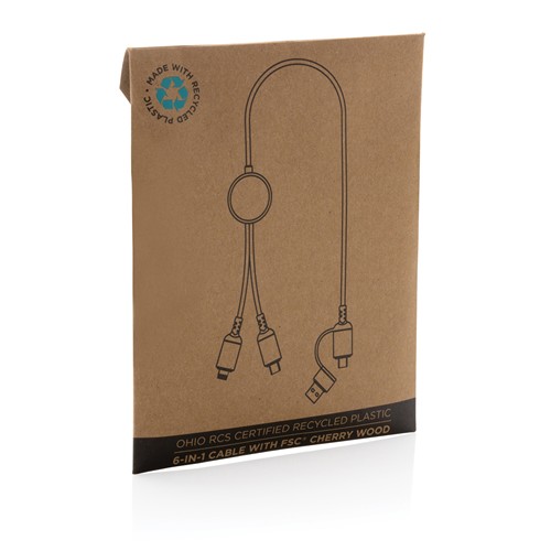 Câble 120 cm 6-en-1 en plastique recyclé RCS Ohio - 12